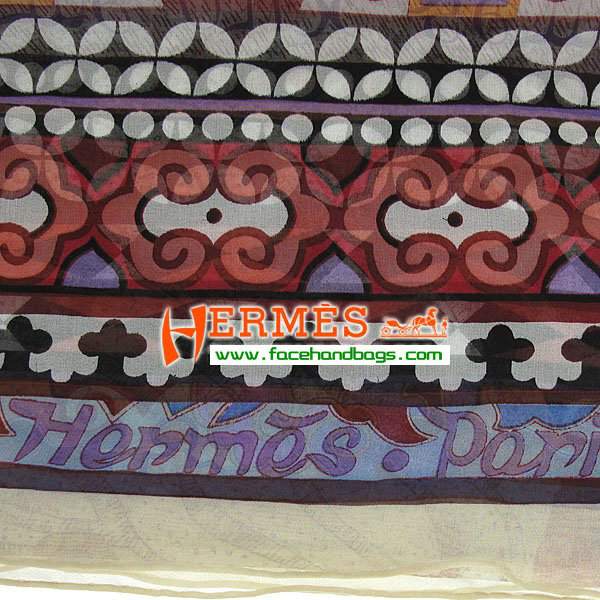Hermes 100% Silk Square Scarf Coffee HESISS 135 x 135 - Click Image to Close